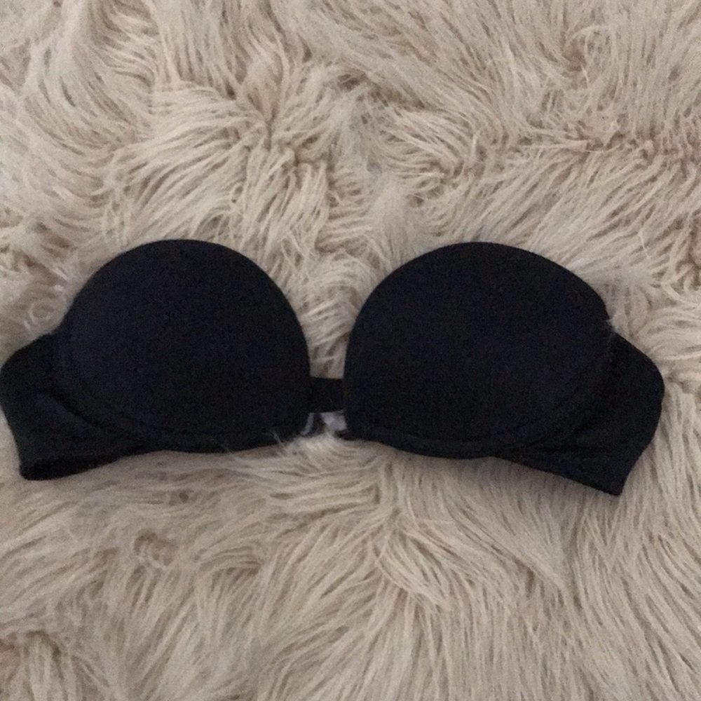 VICTORIAS SECRET Very Sexy Minimalist Underwire Black Strapless Bra | 32A - Picture 9 of 13
